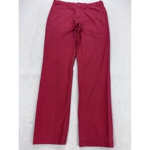 Polo Ralph Lauren Twill Pants Men 32x32 Red‎ Straight Trousers Chino Y2K